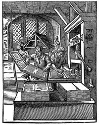 Printer, from Jost Amman and Hans Sachs, Das Ständebuch. Frankfurt am Main 1568.