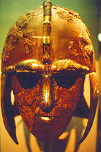 Helmet from the Sutton Hoo ship-burial 1, England. Photo by Mike Markowski.
